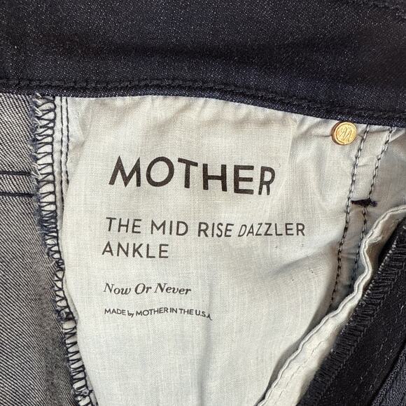 Mother Jeans The Mid Rise Dazzler Ankle Size 25 Now or Never Dark Wash Stretch - Picture 9 of 9